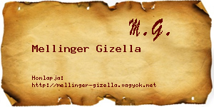 Mellinger Gizella névjegykártya