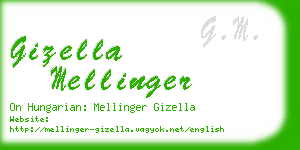 gizella mellinger business card